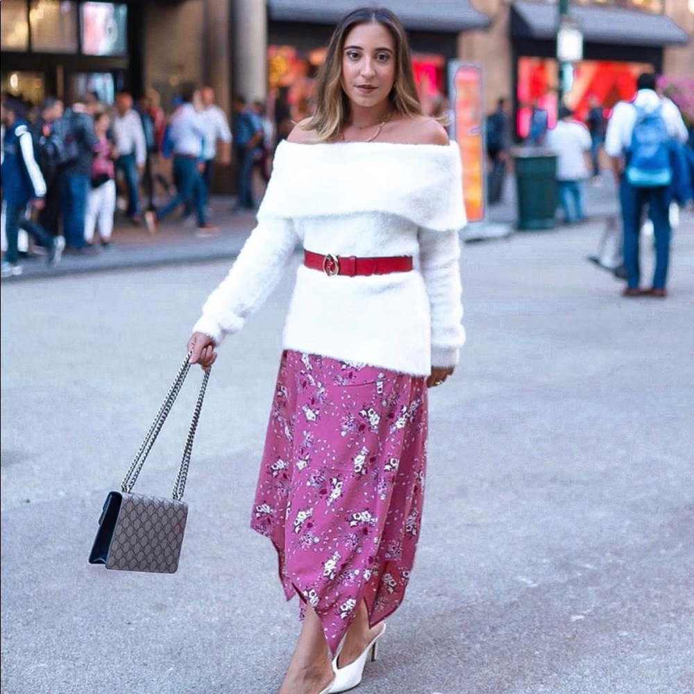 Long floral skirt